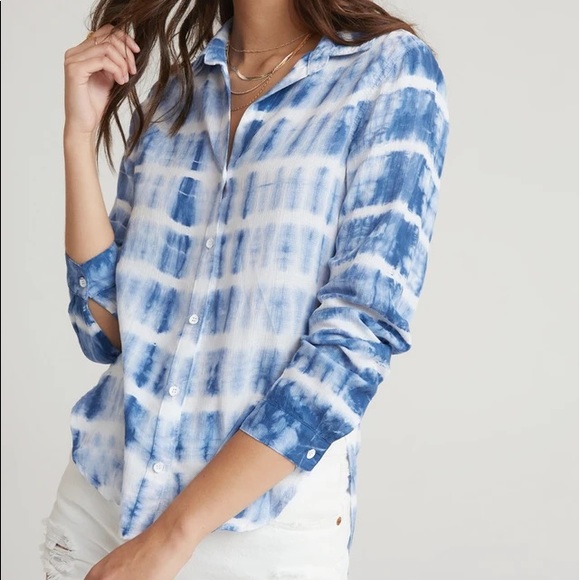 Bella Dahl Long Sleeve Button Down Tie-Dye Shirt - Picture 2 of 7